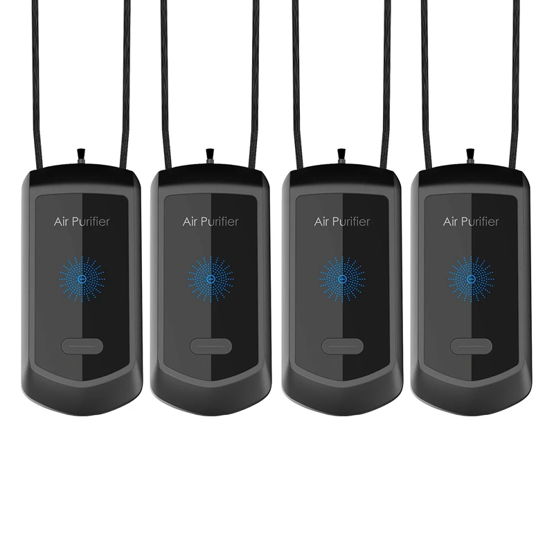 

4 Pcs Hanging Neck Air Purifier Personal Wearable Mini Portable Car Oxygen Bar Negative Ion Generator Air Purifier