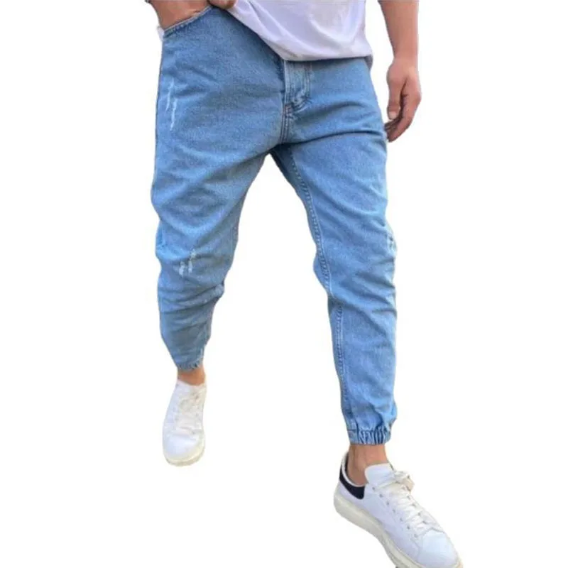 Jeans Men Pants Casual Cotton Denim Trousers Multi Pocket Cargo Jeans Men New Fashion Ripped Green Coffe New Denim Pencil Pants