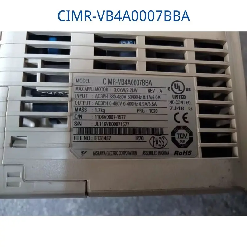 

Second-hand V1000 inverter CIMR-VB4A0007BBA (3.0kW/2.2kW) function tested intact