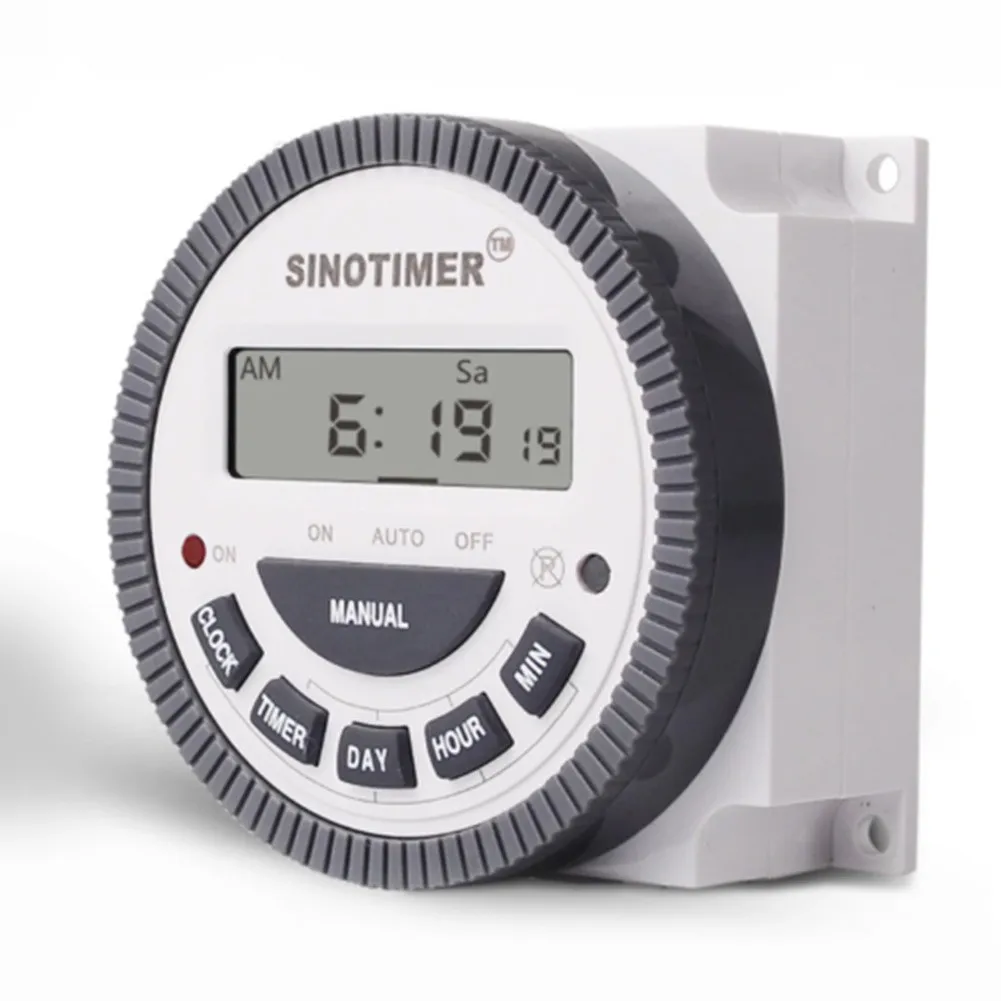 

TM-619-3 7 Days Programmable Time Switch Street Light Timer 15 Groups TM-619-3 Timer 1.2V/40mAh 24 V DC 50/60Hz LCD Display