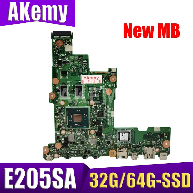 

E205SA original Mainboard For Asus E205S TP200S TP200SA Laptop motherboard 2GB 4GB RAM N3050 N3060 N3700 N3710 CPU 32G 64G SSD