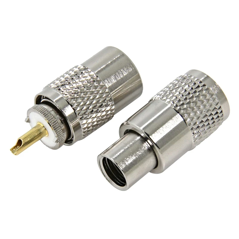 

PL259 UHF Штекерная головка К RG8X RG59 RG8 Коаксиальная радиочастотная линия двойного назначения Золотая игла DXAC