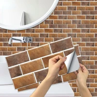 15x30cm brick texture retro tile stickers wall decor europe style decoration art mural for kitchen bathroom living room decals