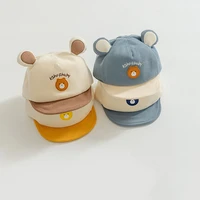 korea bear baby basketball caps with ear 2022 boys peaked caps girls cute cartoon baby hat infant baby accessories