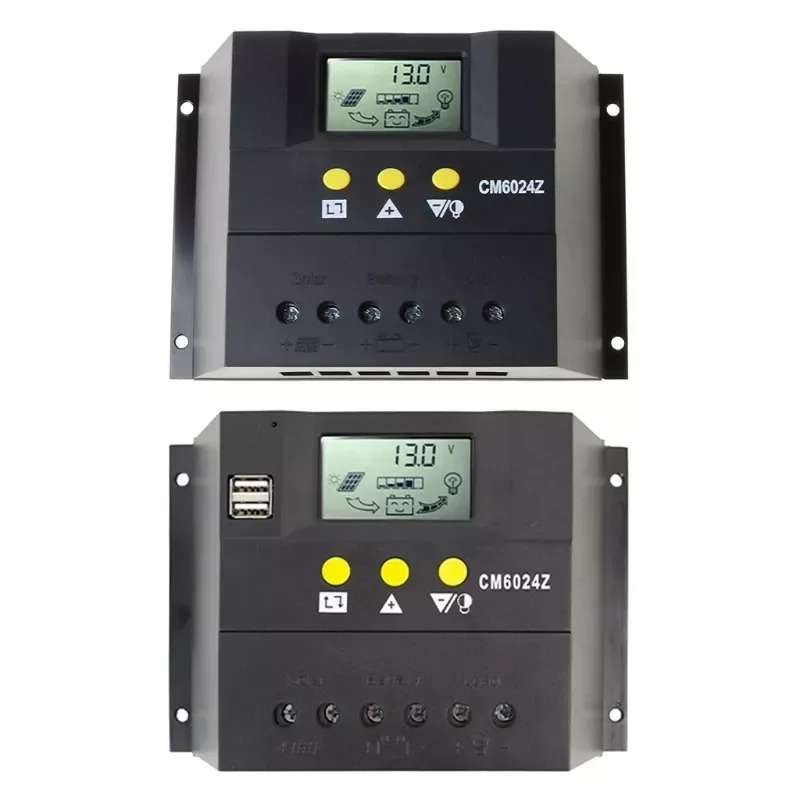 

NEW2023 New in 60A Solar Charge Controller 12V 24V for PWM with Auto LCD Battery Charge Panel PV System Solar Controller smart w