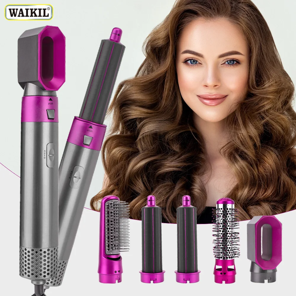 

Five-in-one hot air combing-curling straightener automatic curling stick dual-purpose full-automatic magic hair curler