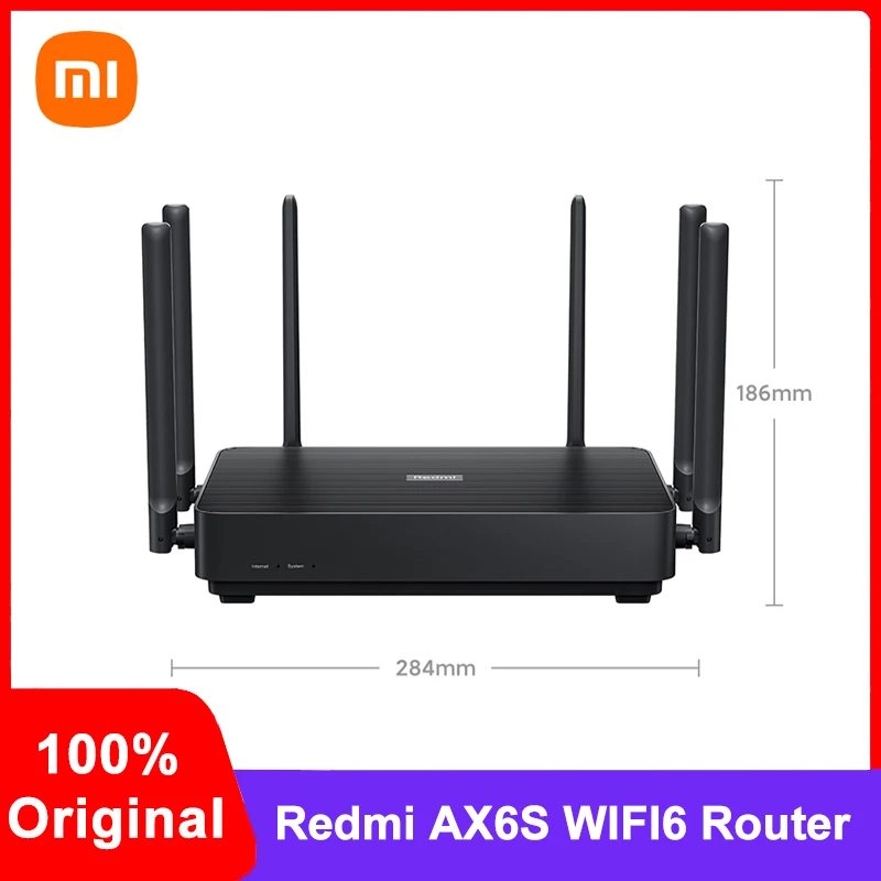 

Original Xiaomi Redmi AX6S WIFI6 Router 3000Mbps Mesh Dual Bands 5G 2.4G OFDMA Efficient Transmission 6 Signal Network Amplifier