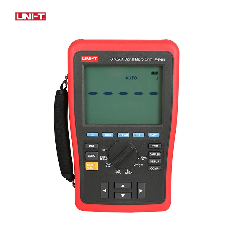 

UNI-T DC Low Resistance Tester Digital Ohm Meter UT620A Milliohm Meter Micro-ohm Length Four Wire Measurement