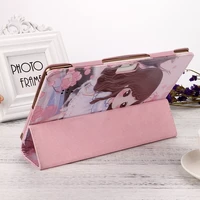 universal folio leather stand cover for 10 10 1 inch android tablet pc ultra slim foldable protective case printed tablet shell