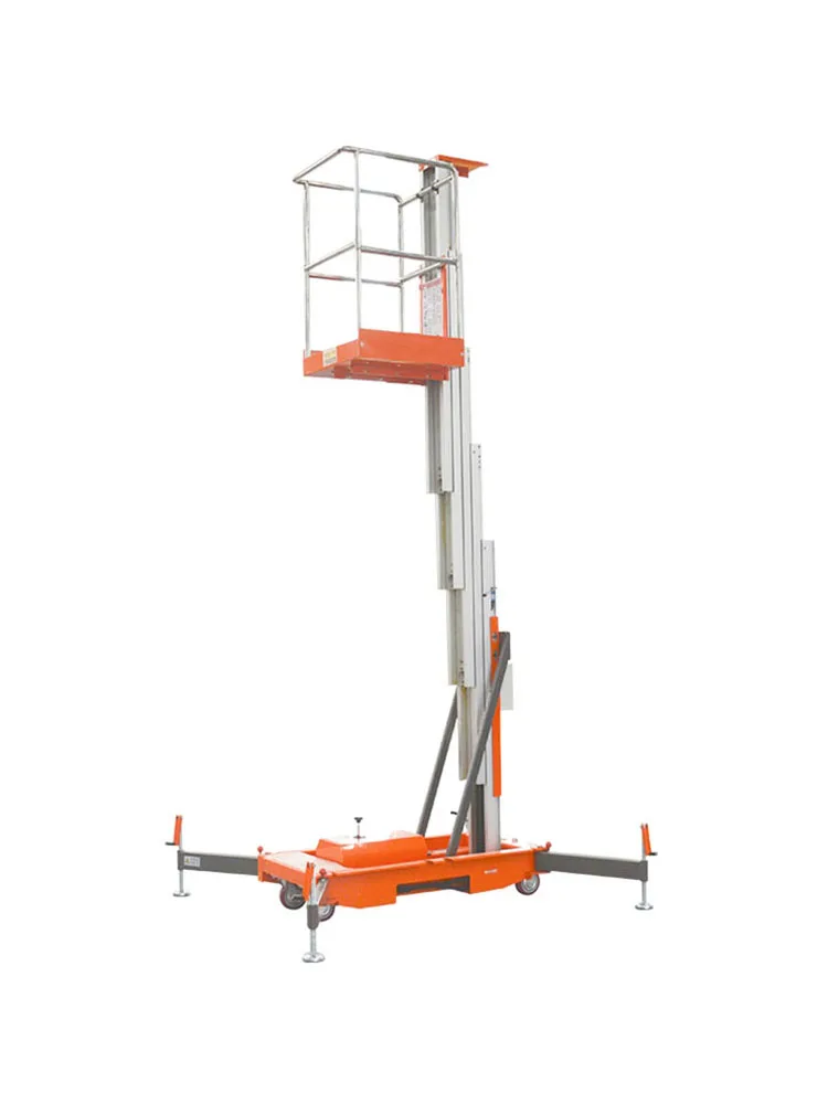 

Qiyun Kinglift Factory Price 4m lifting height 6m working height Single Mast Aluminum Alloy Hydraulic Lift Table