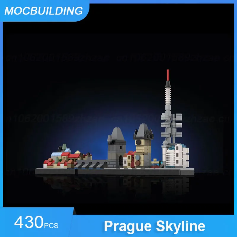 

MOC Building Blocks Prague Skyline Architecture Model DIY Assemble Bricks Educational Creative Collection Toys Gifts 430PCS