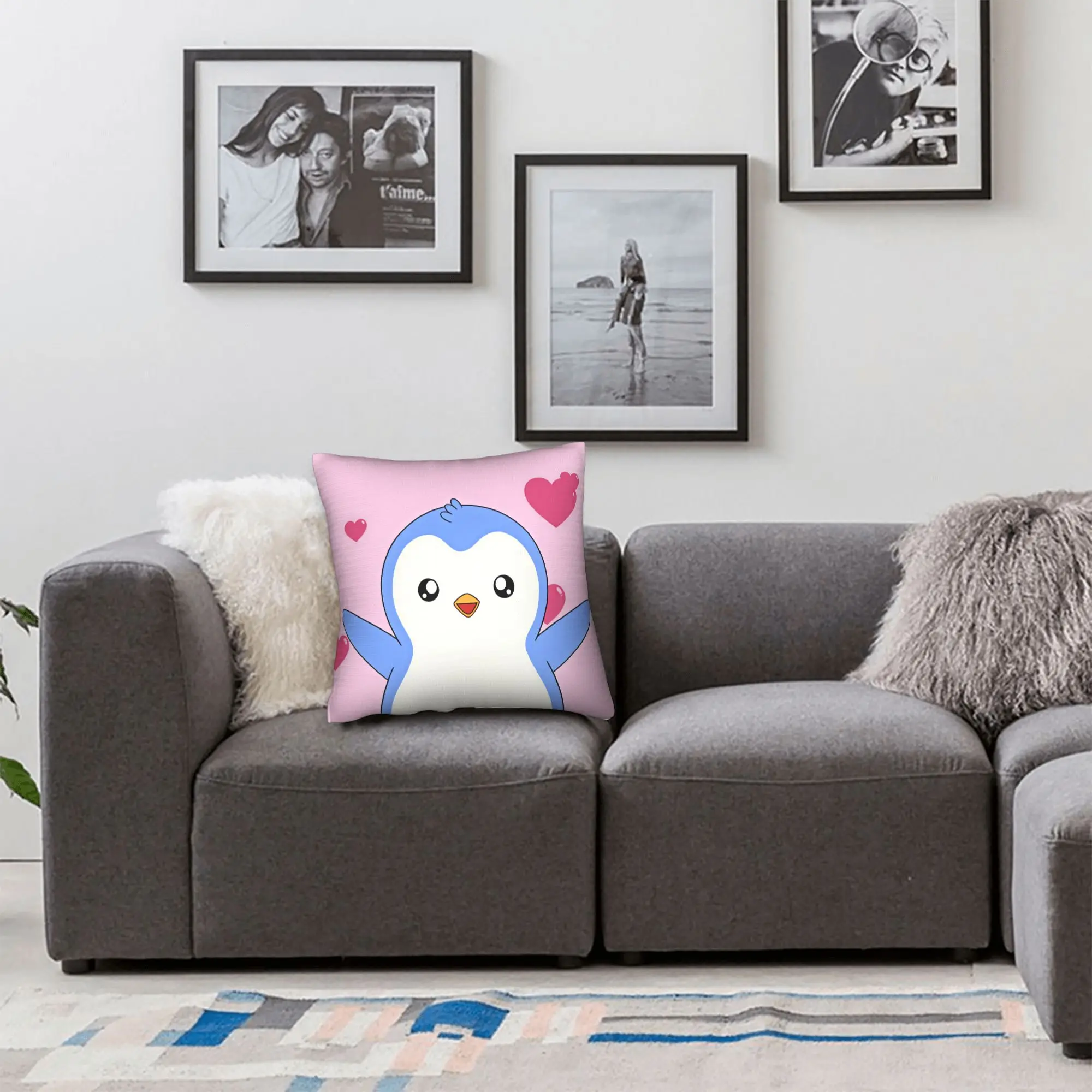 Наволочка P-Pudgy Penguin, оригинальная наволочка для стула, дивана, домашнего декора, квадратная наволочка, идея для подарка (art.: 3920dbc5d4aee) - 3920dbc5d4aee