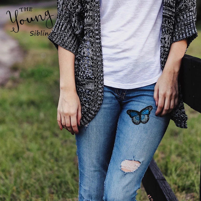 Высококачественные патчи-бабочки для одежды Аппликации с вышивкой утюгом