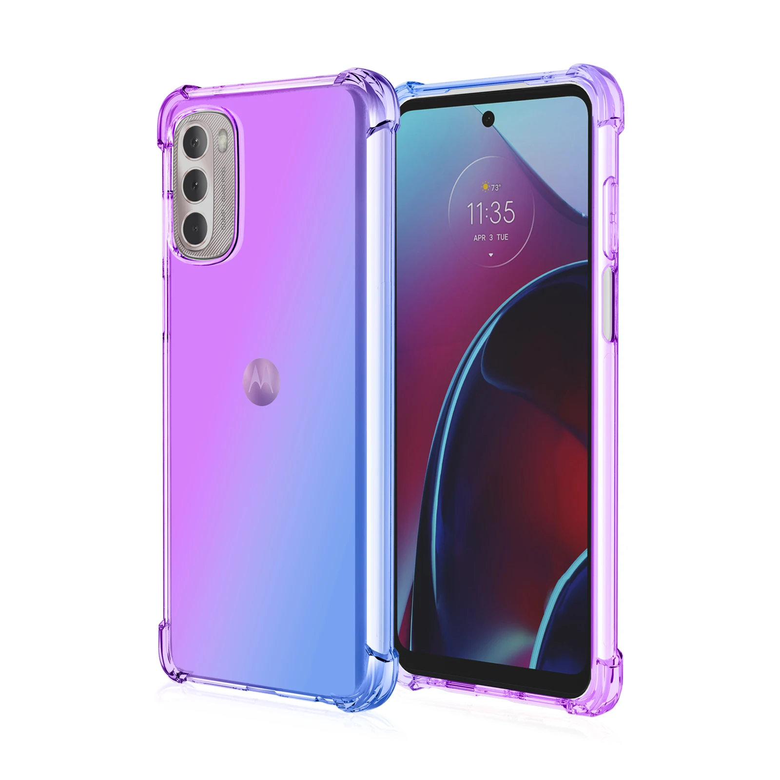 

Clear Cute Gradient Phone Case for for Moto G Stylus 5G 2022 Play Power 2021 E20 Slim Anti Scratch Flexible TPU Shockproof Cover