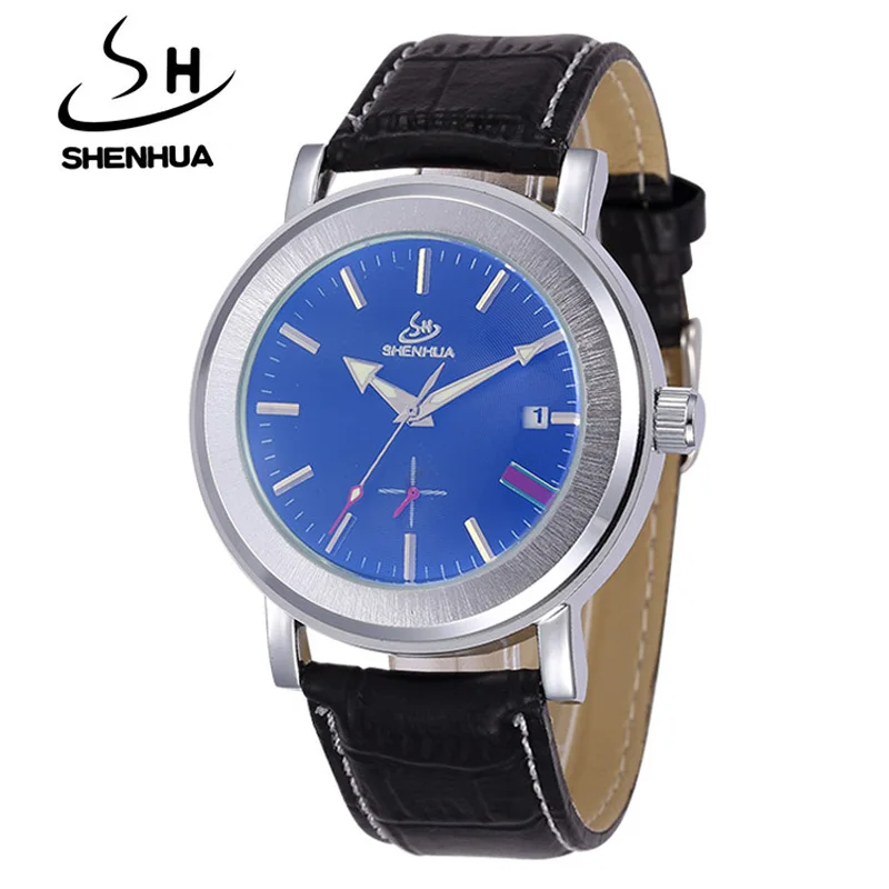 

2023 SHENHUA Watches Self-Winding Analog Small Seconds Leather Man Wristwatch Classic Mens AUTO Date Automatic Mechanical Watch