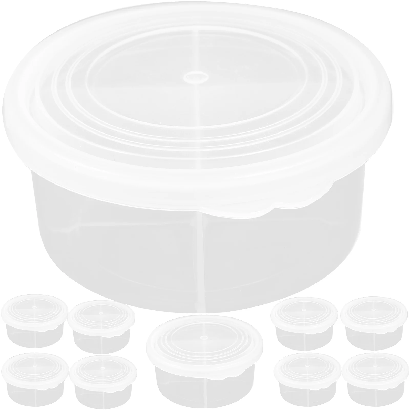 

12 Pcs Container Clay Storage Box Clear Plastic Containers 8 Oz Lids Pp Jewelry