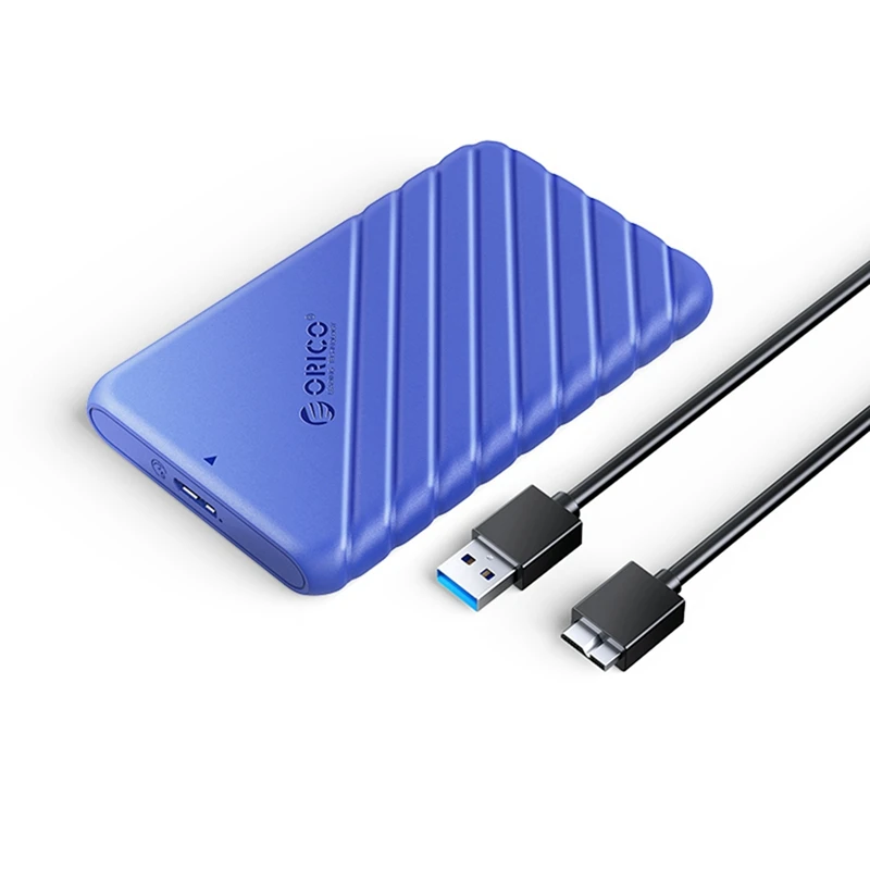 

ORICO Microb USB3.0 External Storage HDD Case SATA 5Gbps HDD SSD Hard Drive Enclosure Support UASP ABS For PC Laptop ,Blue