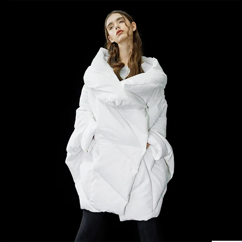 Новая модная специальная зимняя женская куртка на утином пуху, большие размеры, несколько способов одевания, теплый кокон, женские утепленные парки высокого качества