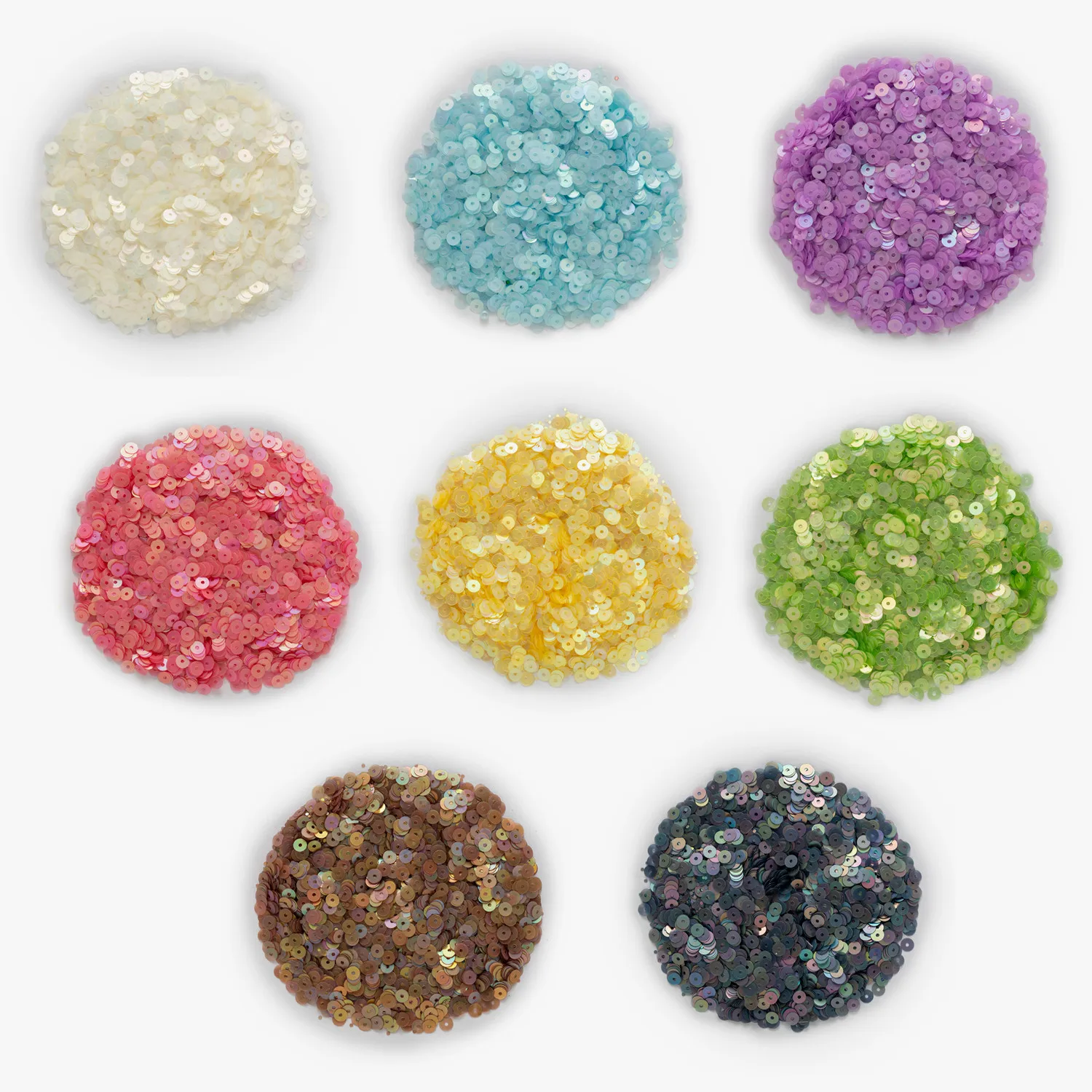 

10 Gram Iridescence Embroidered Frosted Sequins PET Spacers Glass Beads Children DIY Connectors Findings Jewelry Making 4mm