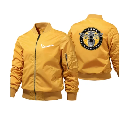 

2022 New autumn winter Vespa motorcycle flight jacket men's women jacket warm casual zipper baseball jacket