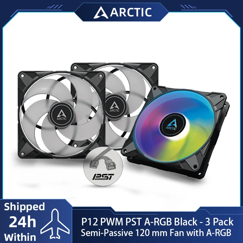 Жидкостный вентилятор ARctic 3pcs P12 Pwm Pst A-rgb 120 Мм