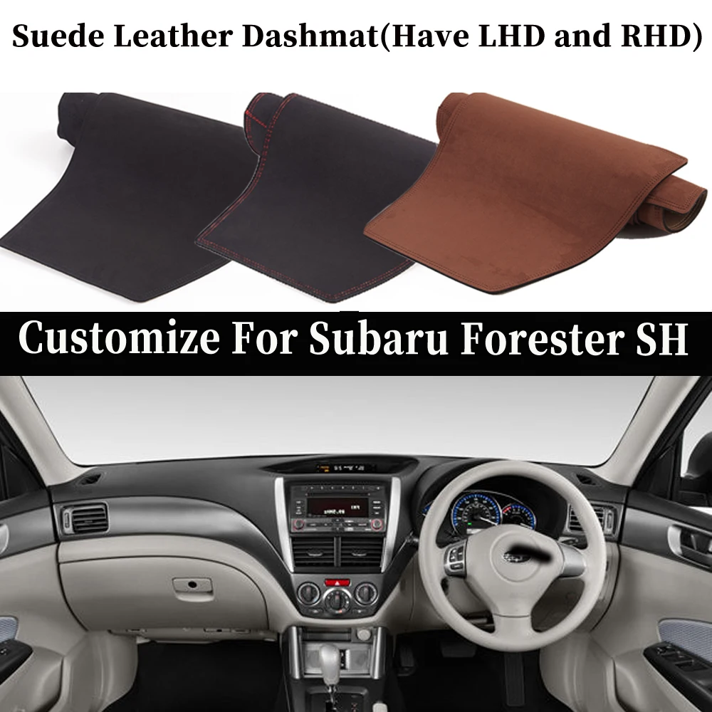 

Accessories Car-styling Suede Leather Dashmat Dashboard Cover Dash Carpet For Subaru Forester SH Impresa WRX B3 2008- 2012 RHD