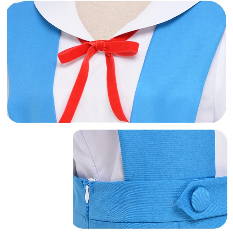 Женский костюм для косплея с париком и черными носками