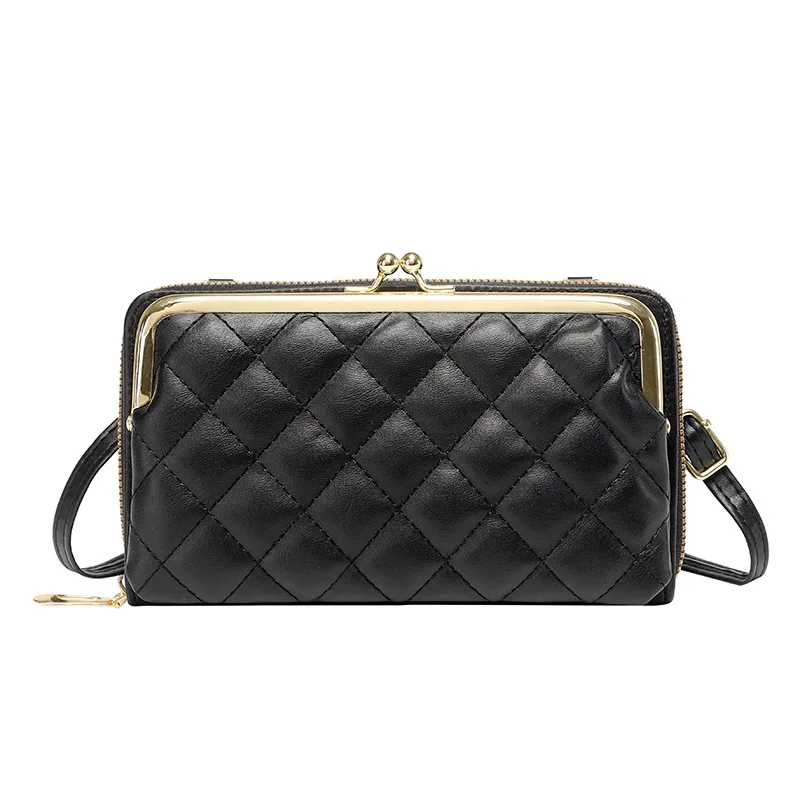 Luxury Designer Long Wallets for Women High Capacity Women's PU Leather Shoulder Bag Ladies Coin Purse Mobile Phone Key Case