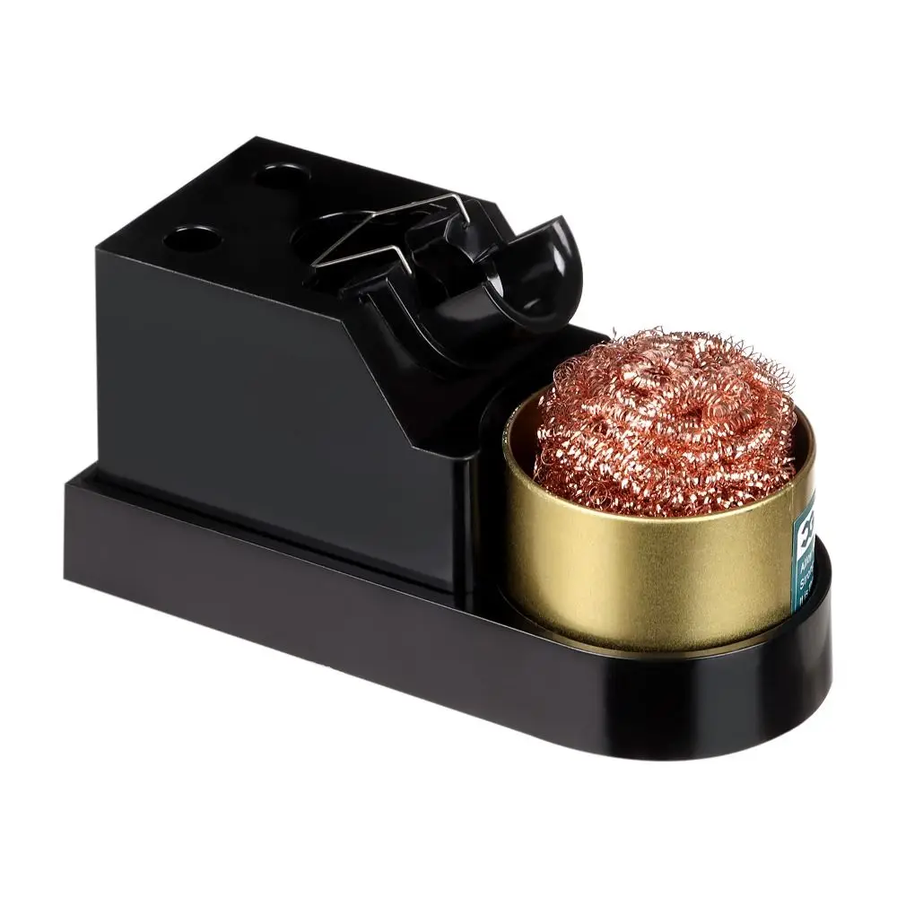 

Temperature Resistance Stable Base Anti-Static Soldering Iron Holder With Brass Coil Tip Cleaner Insulating Material