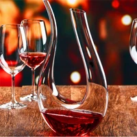 1500ml wine decanter crystal jug pourer aerator u shaped bottle dispenser red wine brandy champagne glasses for family bar party