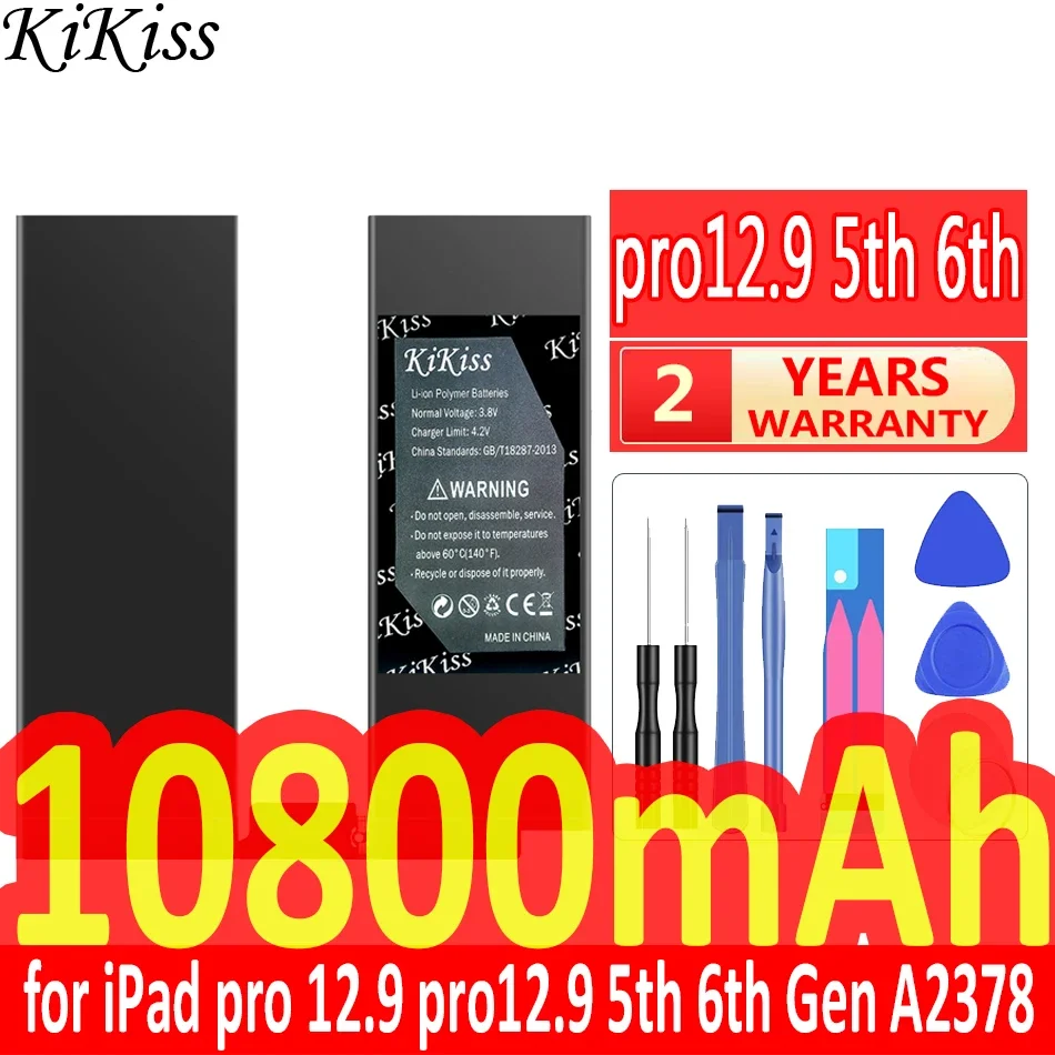

10800mAh KiKiss Powerful Battery For ipad Pro 12.9 2nd 3rd 4th 5th 6th Gen A2378 A2461 A2379 A2043 A2069 A2229 A2232 A2233 2020