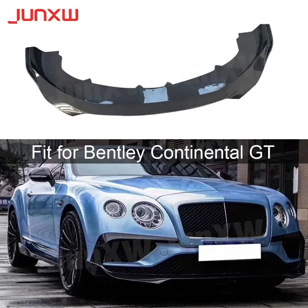 

Front Lip For Bentley Continental 2015-2017 ST Style Real Carbon Fiber Front Lip Bumper Spoiler Chin Splitters Car Decoration