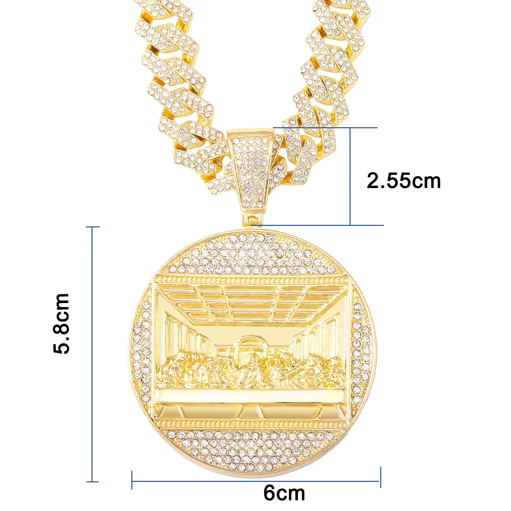 Ожерелье с подвеской в стиле хип-хоп мужская бижутерия украшение из кубинской