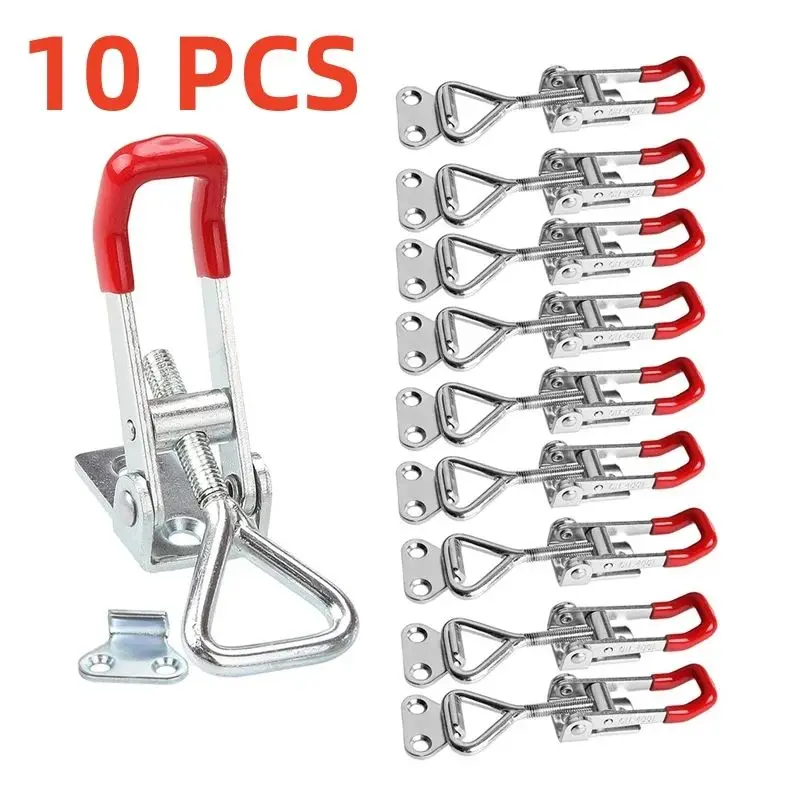 

10Pcs Adjustable Toolbox Case Metal Toggle Latch Catch Clasp Quick Release Clamp Anti-Slip Push Pull Toggle Clamp Tools