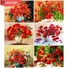 Алмазная 5D картина HUACAN с цветами, алмазная вышивка, украшение для дома