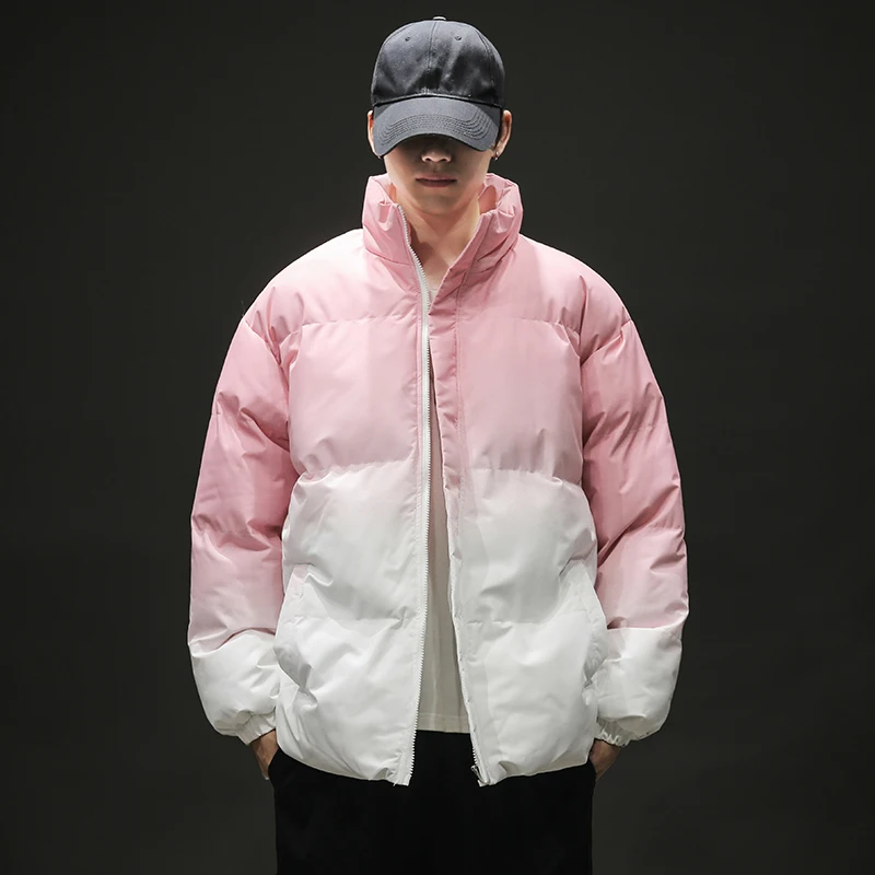 2025 Мужская повседневная куртка комбинированная простая свободная осенне-зимняя