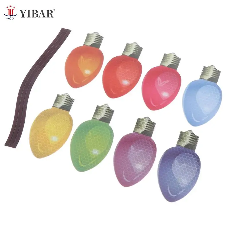 

Christmas Decoration Decal Refrigerator Magnets Light Bulb Reflective Sticker