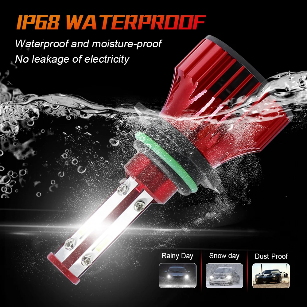 

Автомобильные светодиодные фары 9006 суперъяркие практичные водонепроницаемые прочные автомобильные аксессуары Автомобильные фары 6500k многофункциональные автомобильные принадлежности