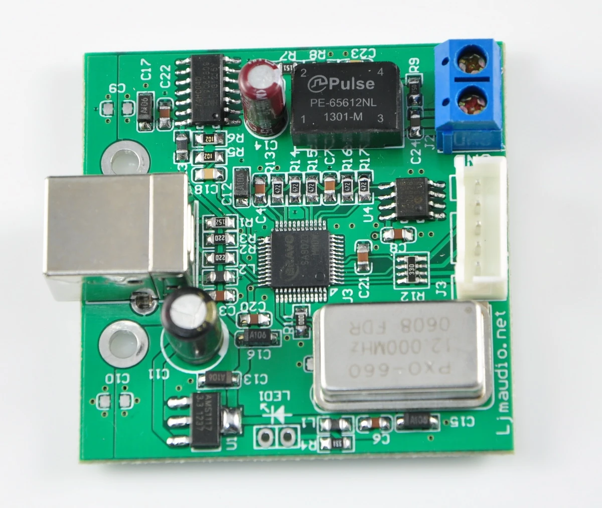 

Процессор SA9023 с USB на SPDIF, I2S чип поддерживает 24-разрядный 96K