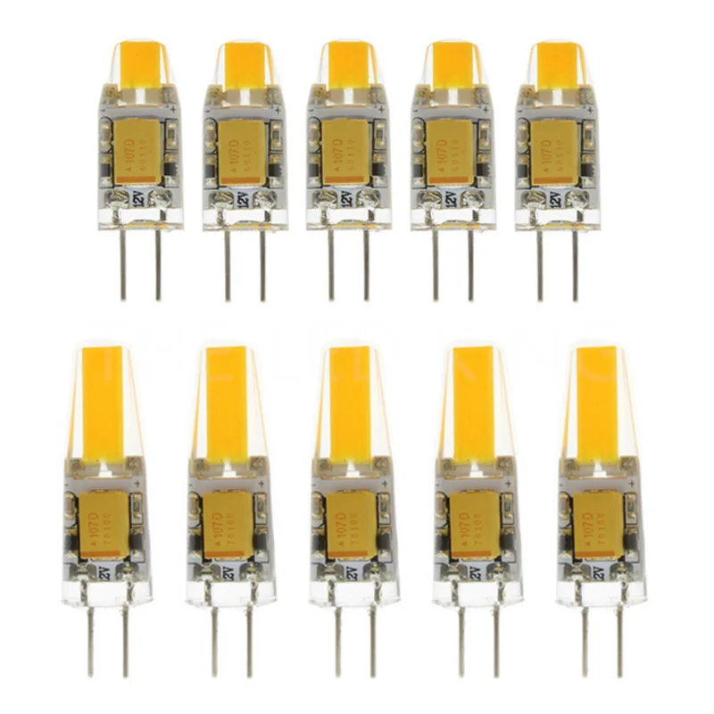 6X 20X 10 шт./лот G4 Светодиодная лампа AC/DC 12 В 220 6 Вт 9 SMD COB теплого белого/холодного