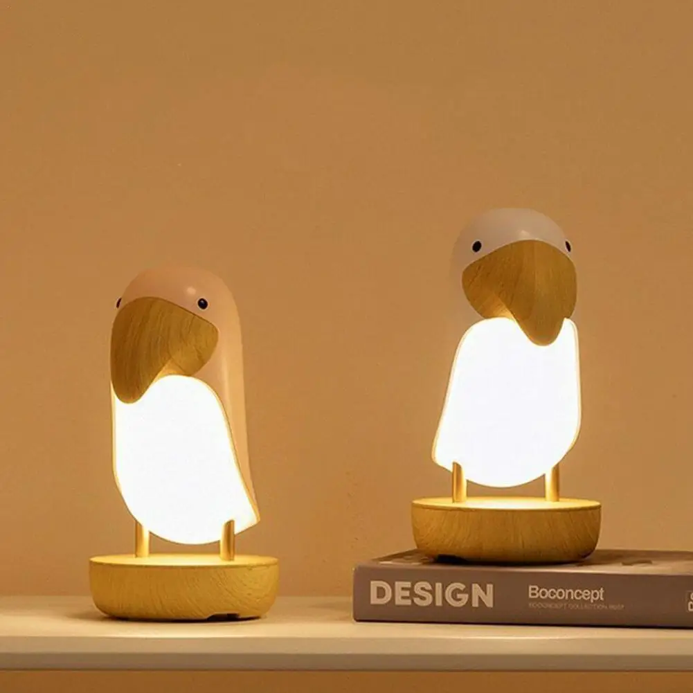 

Toucan Bird LED Night Light USB Rechargeable Bedroom Luminaria Table Lamp Dimmable Home Lighting Bluetooth Speaker