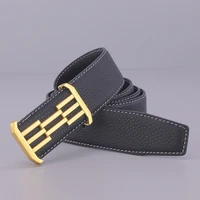 2 belts men genuine leather new fashion belts high quality casual all match original design trendy lychee pattern overalls belt