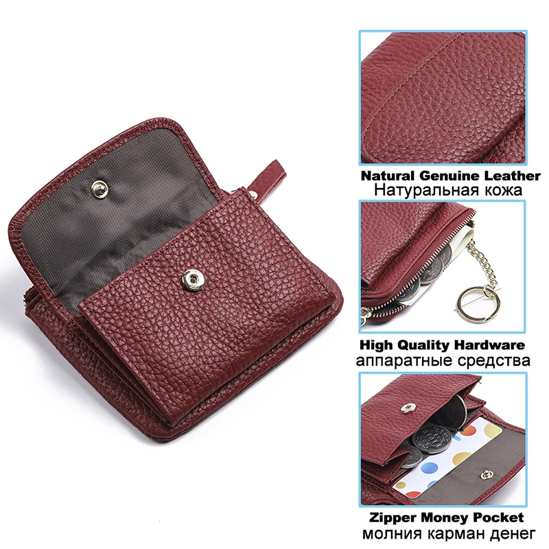 Кошельки для монет из кожи первого слоя коровы, женские мини-кошельки, маленькие кошельки для дам, кошельки для кредитных карт, кошельки для сдачи, денежная сумка.