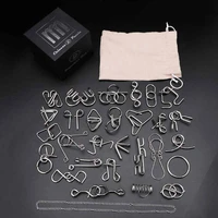 metal puzzle mind brain teaser magic wire rings puzzles game toys for children adults christmas gift