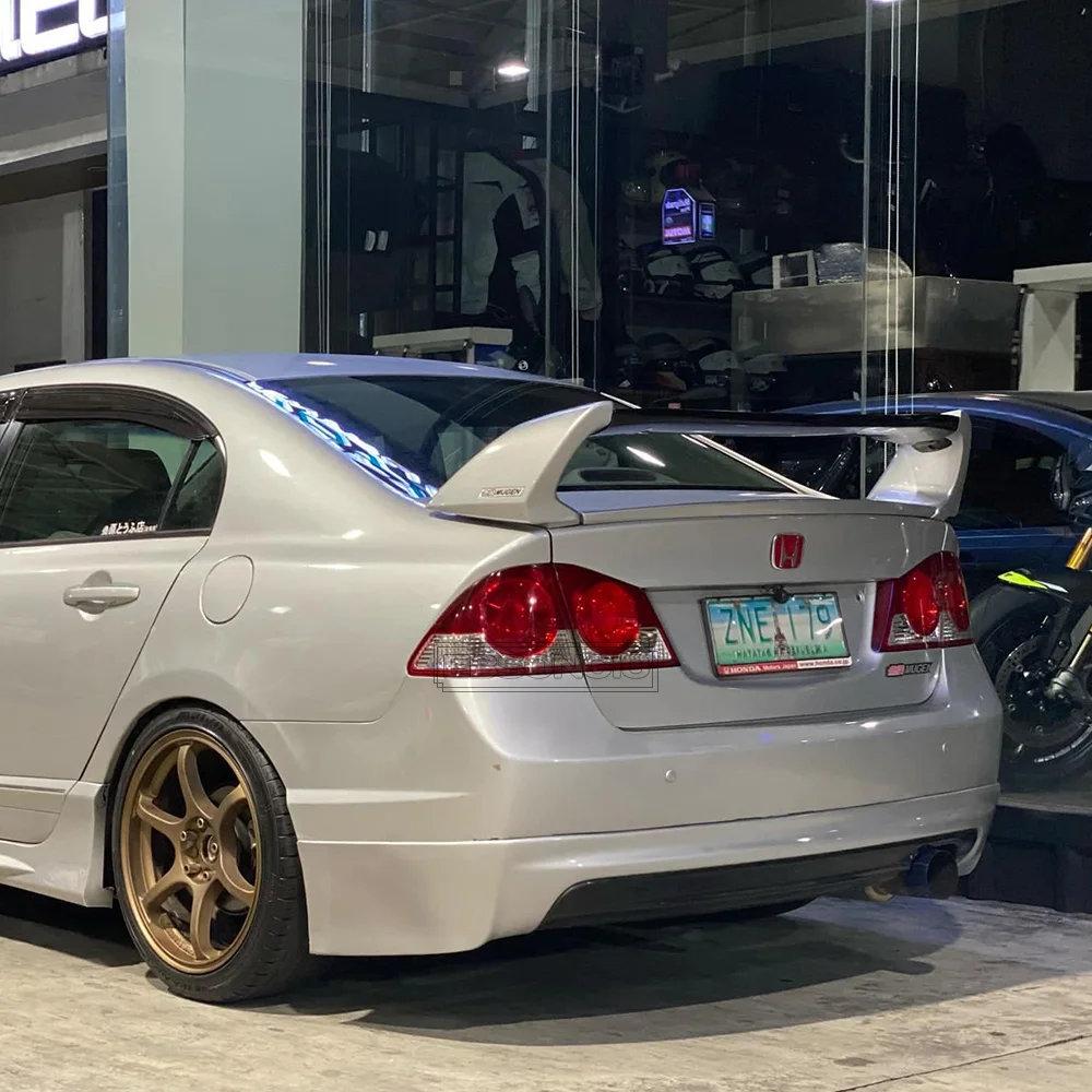 Фото Для 2006-2011 Honda Civic Sedan 4-дверный ABS-пластик задний спойлер на крыло багажника FD2 FA2 четыре части 2006 2007 2008 2009 2010 2011 №4
