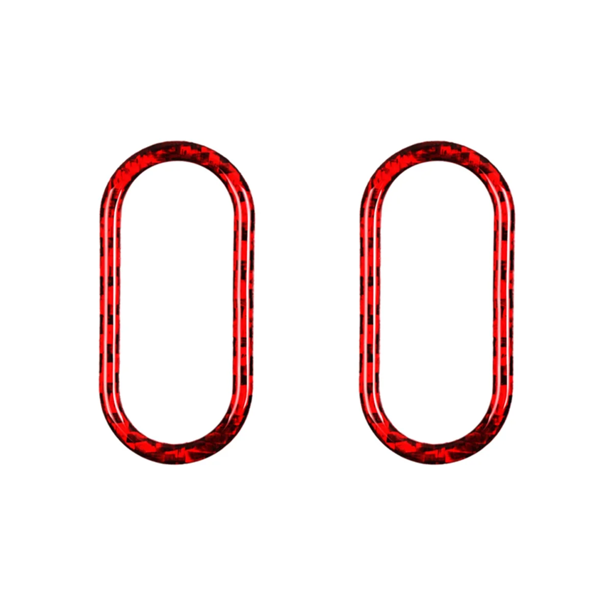 

2X красное углеродное волокно интерьер Предупреждение чехол для MINI Cooper F55 F56 Countryman F60