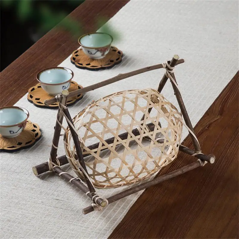 

Bamboo Woven Products Storage Baskets Woven Basket Serving Tray Party Organizer Kitchen Storage Food Containers