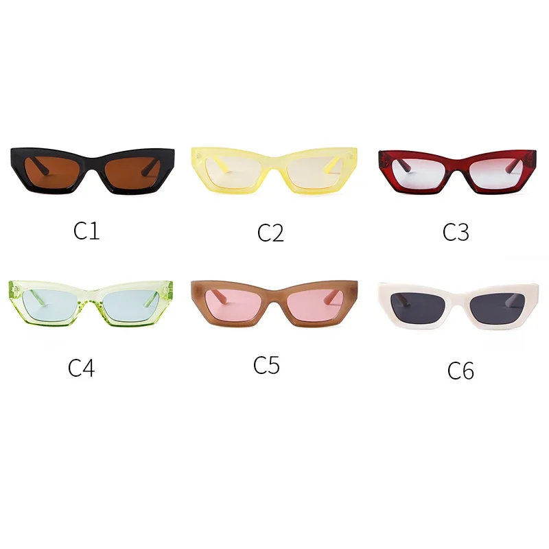 Модные маленькие солнцезащитные очки в оправе кошачий глаз женские элитные