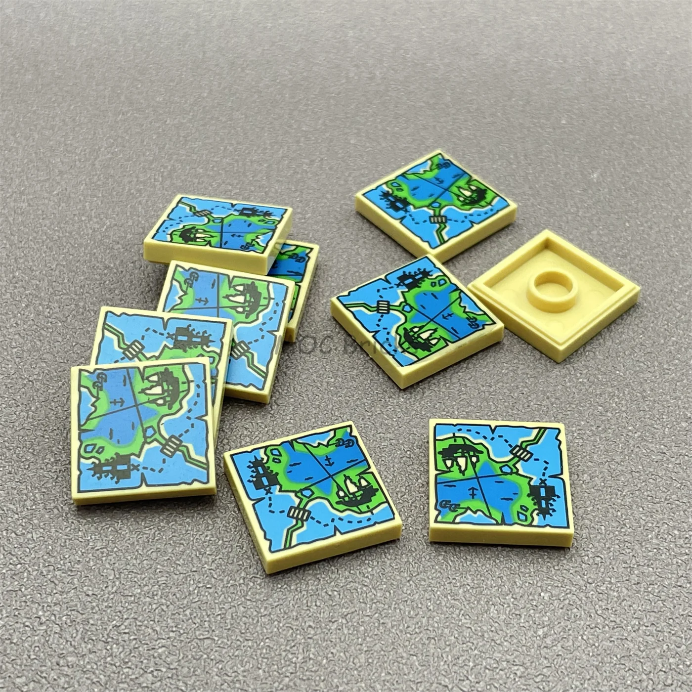 20 шт./лот MOC brick Карта сокровищ плитка 2X2 конструктор Discover The World совместимый с