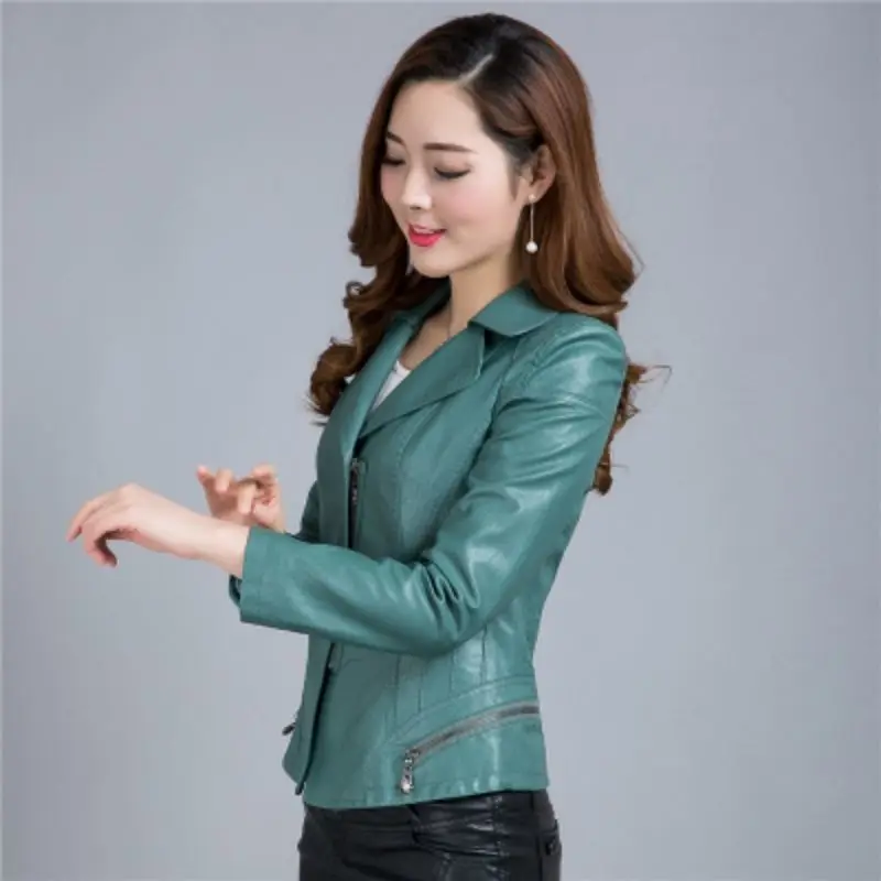

Женская кожаная куртка, Новинка весна-осень 2023, маленькое пальто, короткая модная одежда